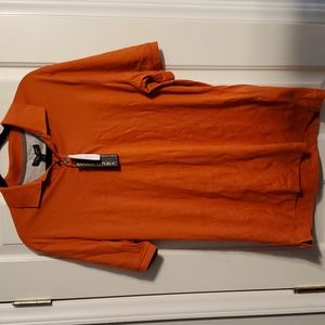 Banana Republic Luxe Touch Orange polo Large Tall NWT